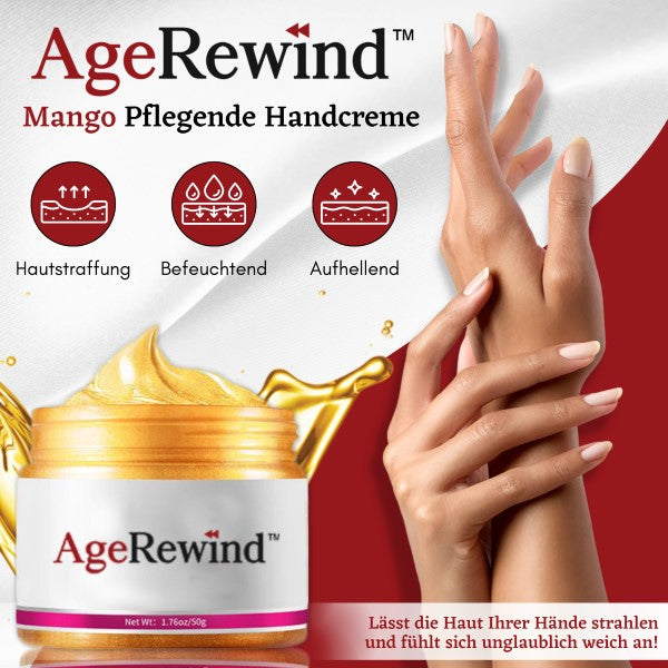 Erhalten Sie 2 Packungen der AgeRewind™ Mango Pflegende Handcreme für 75% Rabatt!