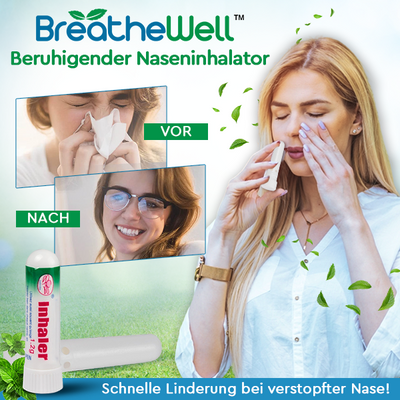 Erhalten Sie 6 Packungen von BreatheWell™ Beruhigender Naseninhalator für 75% Rabatt!
