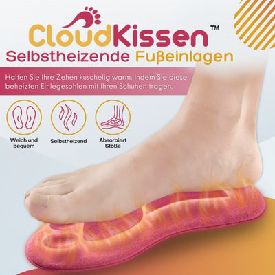 Wie wäre es mit gerecht 1 mehr Paar CloudKissen™ Selbstheizende Fußeinlagen für NUR €9,99?