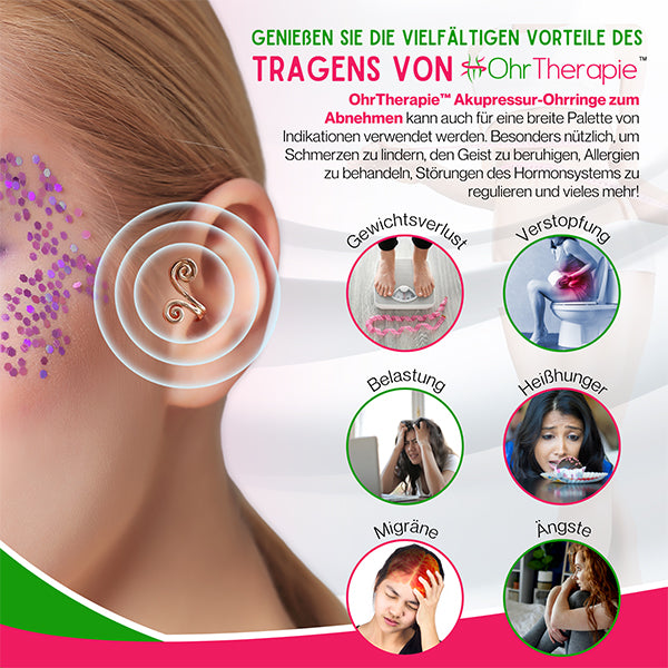 Fügen Sie 3 OhrTherapie™ Akupressur-Ohrringe zum Abnehmen Zu Ihrer Bestellung Für 70% Rabatt Hinzu!