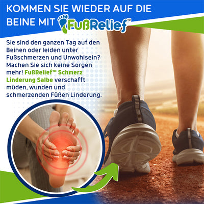 Erhalten Sie 3 Packungen FußRelief™ Schmerz Linderung Salbe für 70% Rabatt!