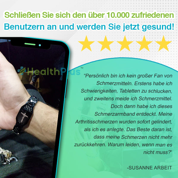 Wie wäre es mit gerecht 1 mehr Stück HealthPlus™ Schmerzlinderungs-Kreuz-Armband für NUR €9,99?