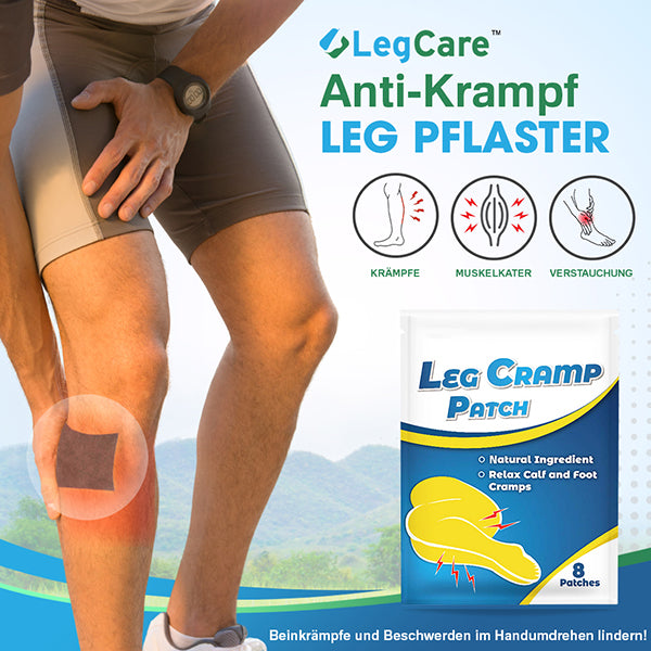 Erhalten Sie 16 Packungen von LegCare™ Anti-Krampf Leg Pflaster mit 75% Rabatt!