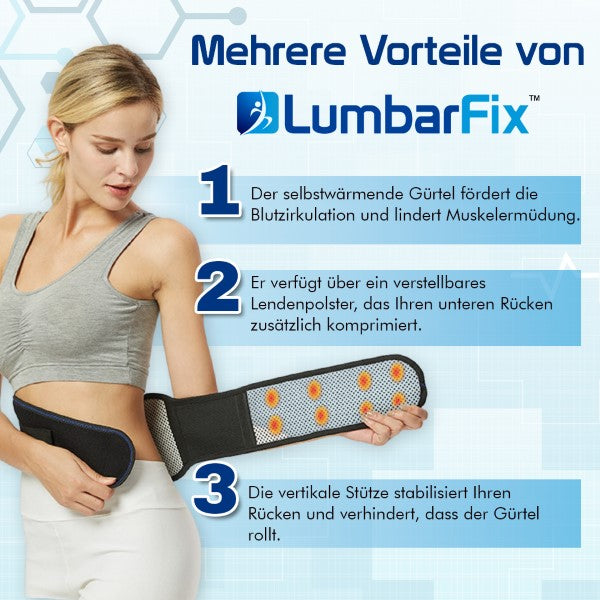 Erhalten Sie 3 Stück LumbarFix™ Orthopädischer Gürtel zur Lendenwirbelentlastung mit 70% Rabatt!