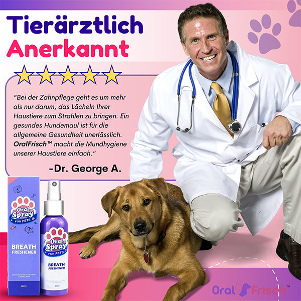 Wie wäre es mit gerecht 1 mehr stück OralFrisch™ #1 Zahnspray für Haustiere für NUR €9,99?