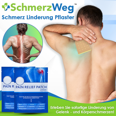 Erhalten Sie 16 Packungen SchmerzWeg™ Schmerz Linderung Pflaster für 75% Rabatt!