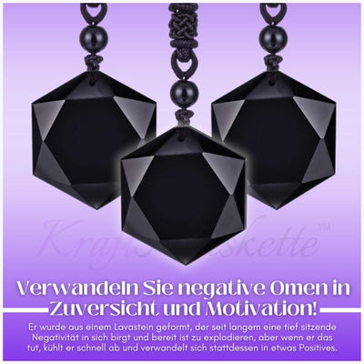 Erhalten Sie 2 Stück KraftHalskette™ Obsidian Halskette für 75% Rabatt!