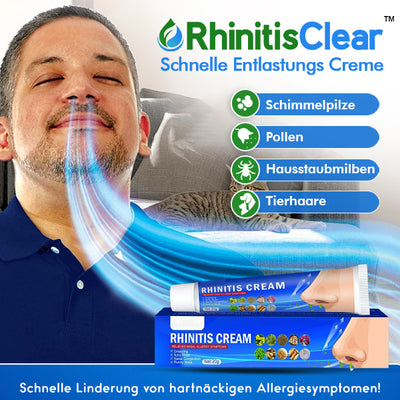 Holen Sie sich 2 Packungen RhinitisClear™ Schnelle Entlastungs Creme mit 75% Rabatt!