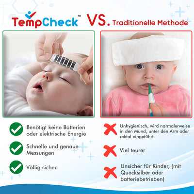 Erhalten Sie 30 Packungen TempCheck™ Stirnthermometer-Streifen für 70% Rabatt!