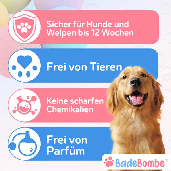Wie wäre es mit nur 5 Packungen BadeBombe™ Anti-Floh-Duschbombe für Hunde für nur €9,99?