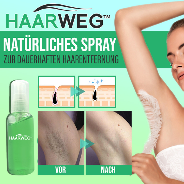 Holen Sie sich 3 HaarWeg™ Natürliches Spray zur dauerhaften Haarentfernung mit 70% Rabatt